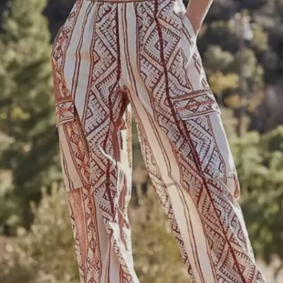 NWT Free People Visionary Printed Pants (XS) - Picture 2 of 8